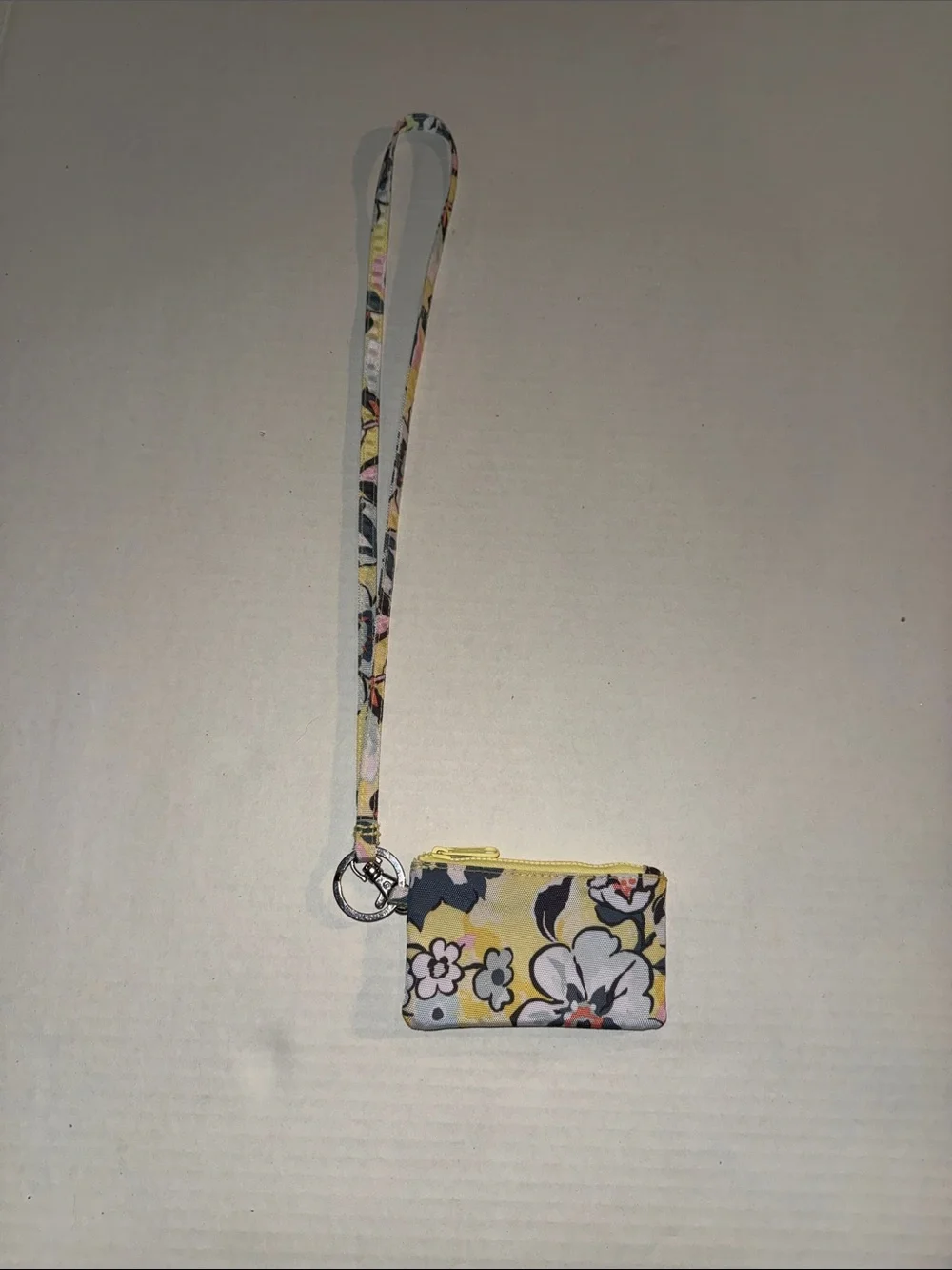 Vera Bradley Yellow Floral Lanyard ID Wallet